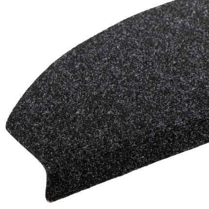 Självhäftande trappmattor 15 pcs Svart 80 x 24,5 x 3,5 cm