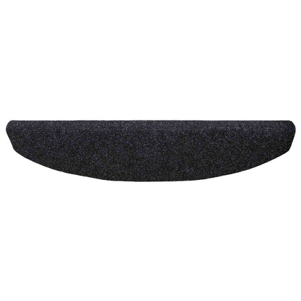 Självhäftande trappmattor 15 pcs Svart 80 x 24,5 x 3,5 cm