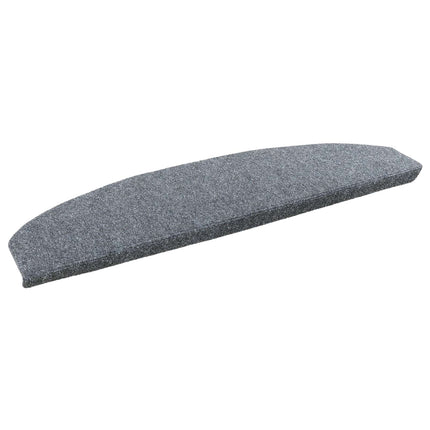 Självhäftande trappmattor 15 pcs Ljusgrå 80 x 24,5 x 3,5 cm