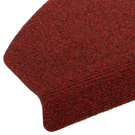 Självhäftande trappmattor Halvcirkelform 15 pcs Bordeaux Röd