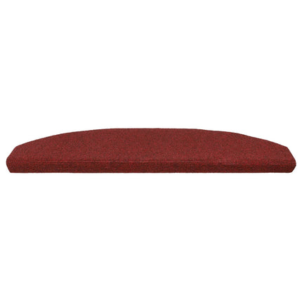Självhäftande trappmattor Halvcirkelform 15 pcs Bordeaux Röd