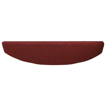 Självhäftande trappmattor 15 st 80 x 24,5 x 3,5 cm Bordeaux Röd