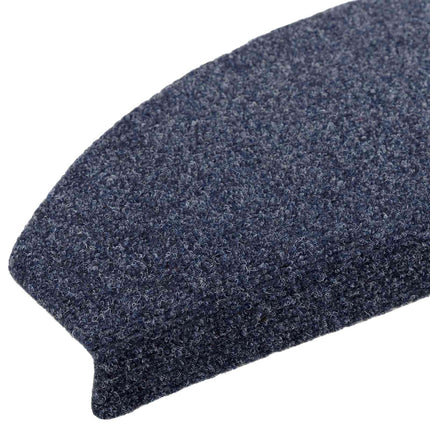 Självhäftande trappmattor 15 pcs Blå 80 x 24,5 x 3,5 cm