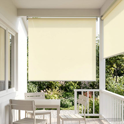 Utomhus Rullgardin UV-skydd Gräddvit 125 x 230 cm (B x H)