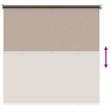 Utomhus Rullgardin UV-skydd Taupe 145 x 140 cm (B x H)
