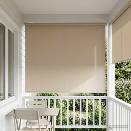 Utomhus Rullgardin UV-skydd Beige 185 x 140 cm (B x H)