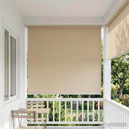 Utomhus Rullgardin UV-skydd Beige 185 x 230 cm (B x H)