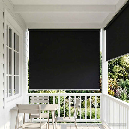 Utomhus Rullgardin UV-skydd Svart 205 x 140 cm (B x H)