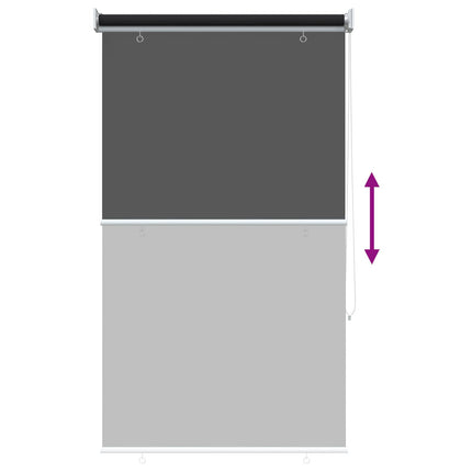 Utomhus Rullgardin UV-skydd Svart 85 x 230 cm (B x H) Polyester