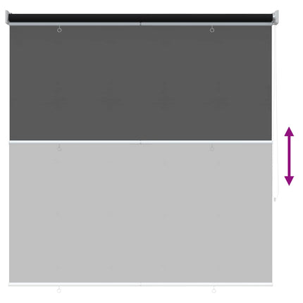 Utomhus Rullgardin UV-skydd Svart 145 x 230 cm (B x H)