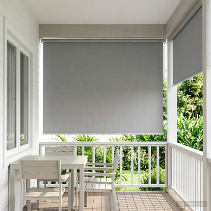 Utomhus Rullgardin UV-skydd Ljusgrå 105 x 230 cm (B x H)