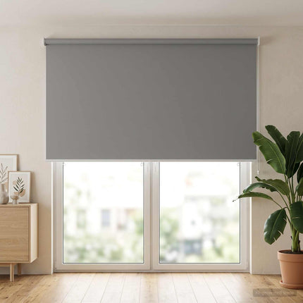 Utomhus Rullgardin UV-skydd Ljusgrå 185 x 230 cm (B x H)