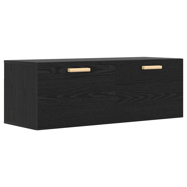 Väggskåp Svart ek 100 x 36,5 x 35 cm Konstruerat trä