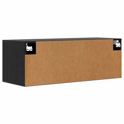 Väggskåp Svart ek 100 x 36,5 x 35 cm Konstruerat trä