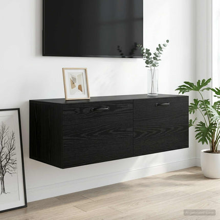 Väggskåp Svart ek 100 x 36,5 x 35 cm Konstruerat trä