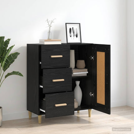 Sideboard Svart ek 69,5 x 34 x 90 cm Konstruerat trä