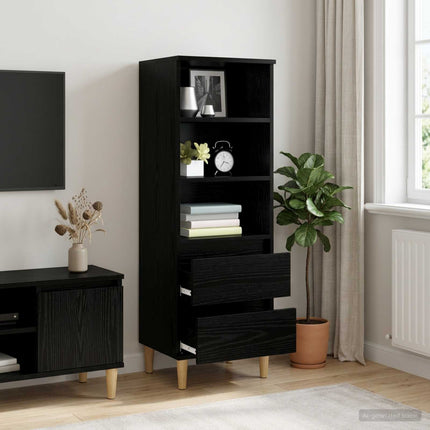 Skåp Svart ek 40 x 36 x 110 cm Konstruerat trä