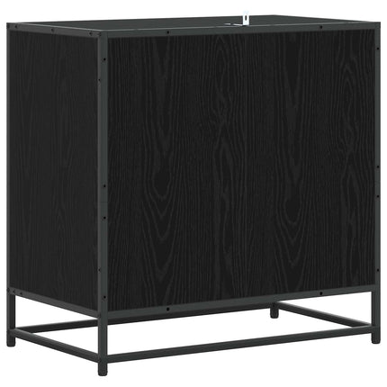 Lådans skåp 3-Låda Svart ek 70 x 41 x 70 cm Konstruerat trä
