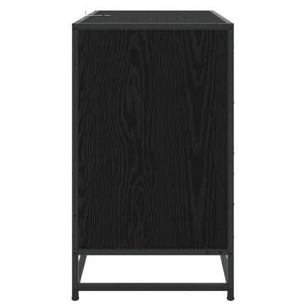 Lådans skåp 3-Låda Svart ek 70 x 41 x 70 cm Konstruerat trä