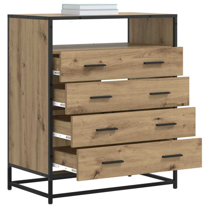Lådans skåp 4-Låda Artisan-ek 70 x 41 x 83,5 cm Konstruerat trä