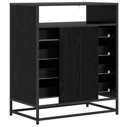 Lådans skåp 4-Låda Svart ek 70 x 41 x 83,5 cm Konstruerat trä