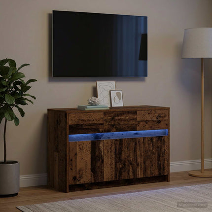 TV-skåp 91 x 34 x 61 cm Gammalt trä Konstruerat trä
