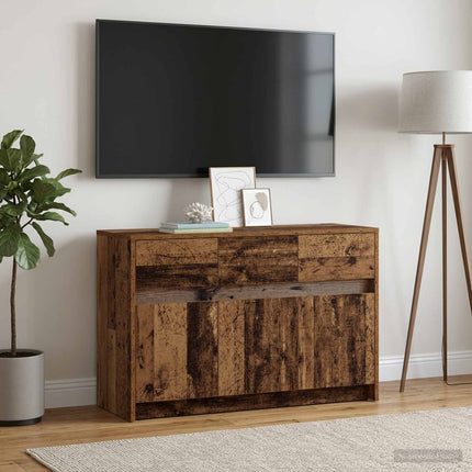 TV-skåp 91 x 34 x 61 cm Gammalt trä Konstruerat trä