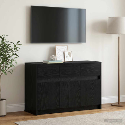TV-skåp 91 x 34 x 61 cm Svart ek Konstruerat trä