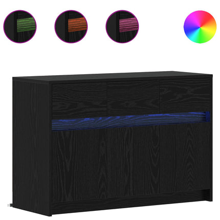TV-skåp 91 x 34 x 61 cm Svart ek Konstruerat trä