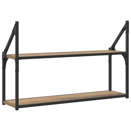 Vägg hylla Väggmonterat Artisan-ek 80 x 21 x 51 cm metall PB