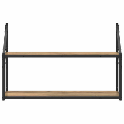 Vägg hylla Väggmonterat Artisan-ek 80 x 21 x 51 cm metall PB