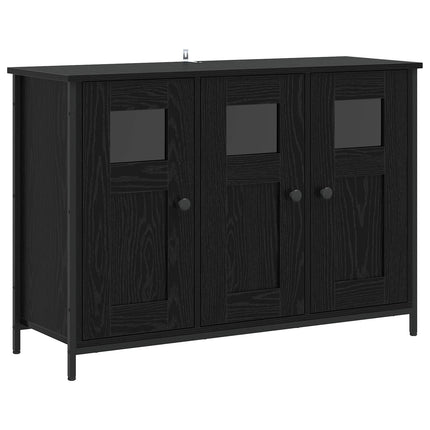 Sideboard Svart ek 100 x 35 x 70 cm Konstruerat trä