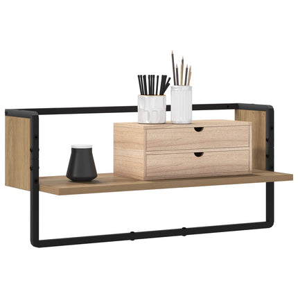 Vägg hylla Väggmonterat Artisan-ek 65 x 25 x 30 cm metall PB