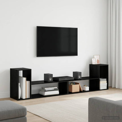 TV-skåp 100 x 30 x 50 cm Svart ek Konstruerat trä