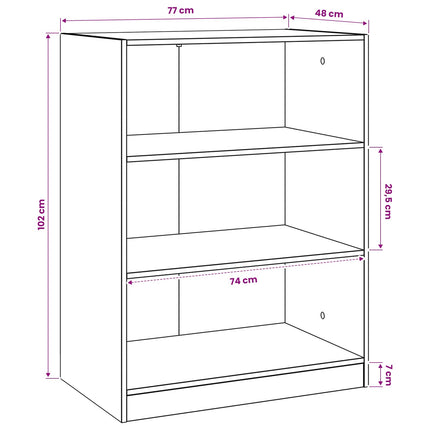 Garderob Svart ek 77 x 48 x 102 cm Konstruerat trä