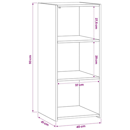 Sideboard Svart ek 40 x 41 x 93 cm Konstruerat trä