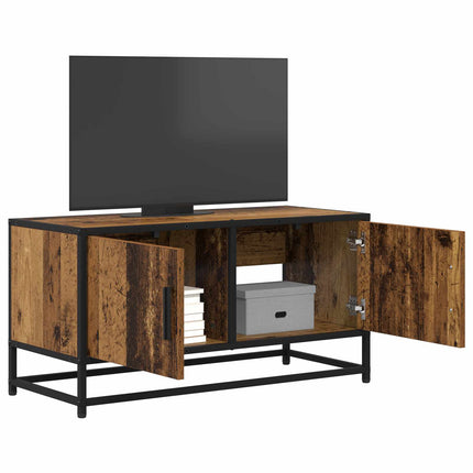 TV-skåp 80 x 34,5 x 40 cm Gammalt trä Konstruerat trä