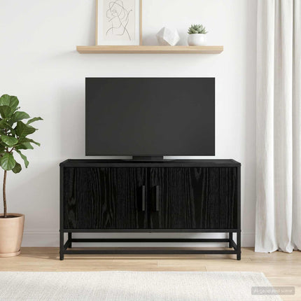 TV-skåp 80 x 34,5 x 40 cm Svart ek Konstruerat trä