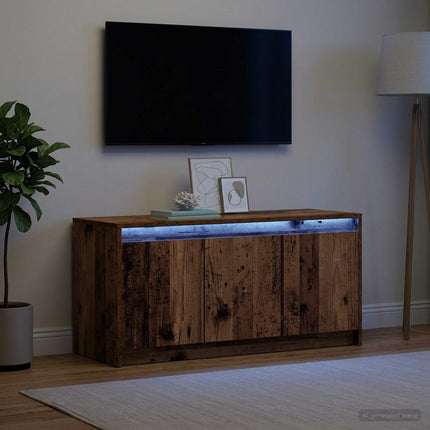 TV-skåp 100 x 34 x 50 cm Gammalt trä Konstruerat trä