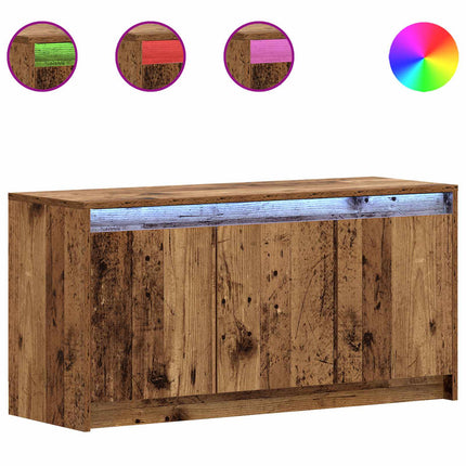 TV-skåp 100 x 34 x 50 cm Gammalt trä Konstruerat trä