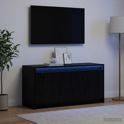 TV-skåp 100 x 34 x 50 cm Svart ek Konstruerat trä