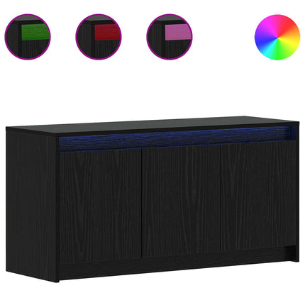 TV-skåp 100 x 34 x 50 cm Svart ek Konstruerat trä