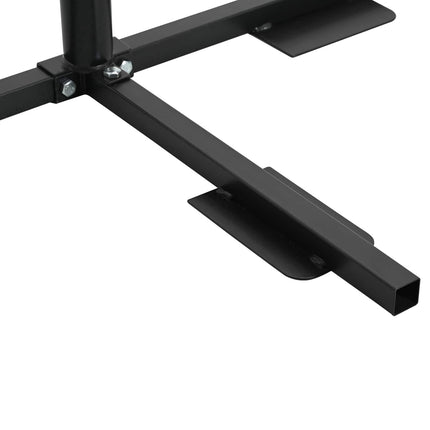 Halv Parasol Basram Svart Stål for 32-38 mm Pole