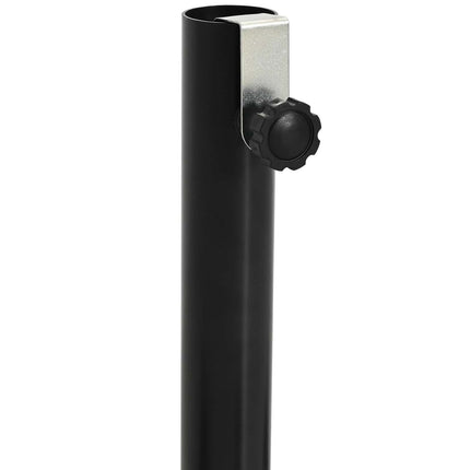Halv Parasol Basram Svart Stål for 32-38 mm Pole