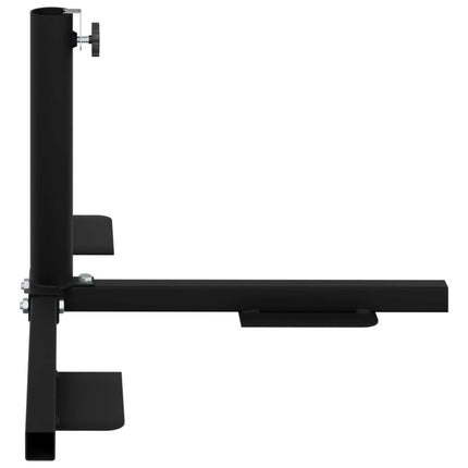 Halv Parasol Basram Svart Stål for 32-38 mm Pole