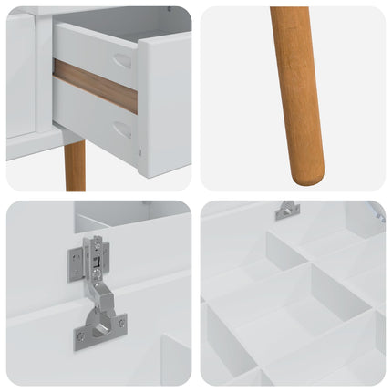 Smyckebord FAUSKE Vit 100 x 50 x 78 cm