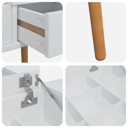 Smyckebord FAUSKE Vit 112 x 50 x 78 cm