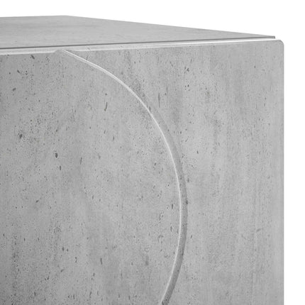 Nattduksbord 2 st Betonggrå 33,5 x 34,5 x 50 cm Konstruerat trä