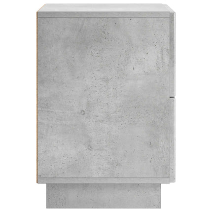 Nattduksbord 2 st Betonggrå 33,5 x 34,5 x 50 cm Konstruerat trä