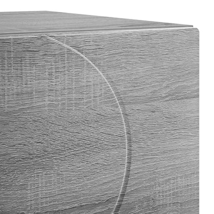 Nattduksbord 2 st Grå Sonoma 33,5 x 34,5 x 50 cm